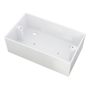 2 Gang 44 mm Deep PVCu Moulded Surface Pattress Back Box Plain Sides ...