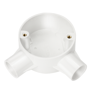 20 mm PVCu Conduit Angle Box White