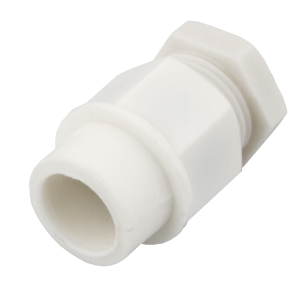 20 mm IP55 Nylon Compression Gland Large Plain End White