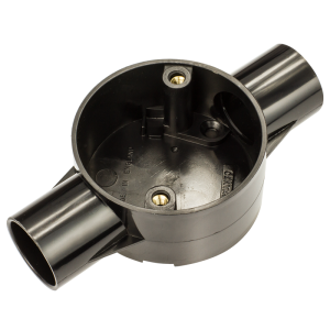 25 mm PVCu Conduit Through Box Black - Image 1