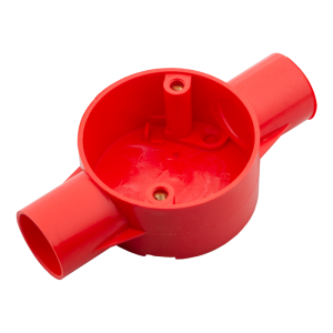 25 mm PVCu Conduit Through Box Red - Image 1