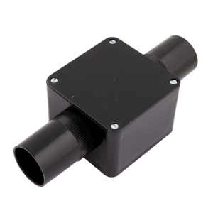 32 mm PVCu Conduit Through Box Black