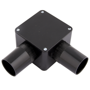 32 mm PVCu Conduit Angle Box Black