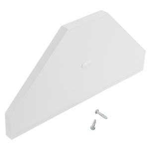 Bench Trunking Dual End Cap White (Pack of 2)