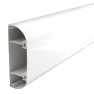 173 mm x 60 mm 3 Comp Radius Dado Trunking White (3m Length)