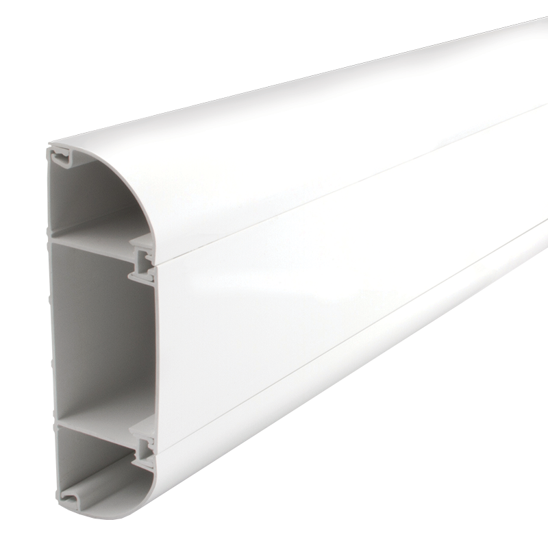 173 mm x 60 mm 3 Comp Radius Dado Trunking White (3m Length)
