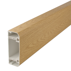 135 mm x 50 mm 3 Comp Chamfered Dado Trunking Light Oak (3m Length)