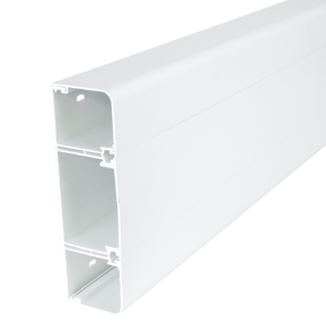 192 mm x 60 mm 3 Compartment Square Dado Trunking White (3m Length)