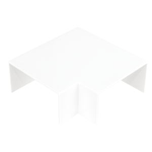 100 mm x 50 mm Aluminium Campus Trunking PVCu Clip On Flat Angle White