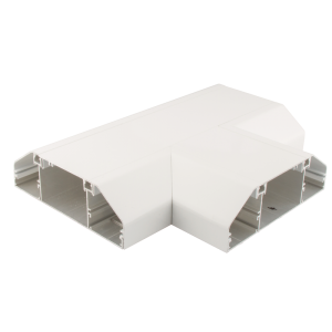 Chamfered Dado Trunking Flat Tee White for BCD 2