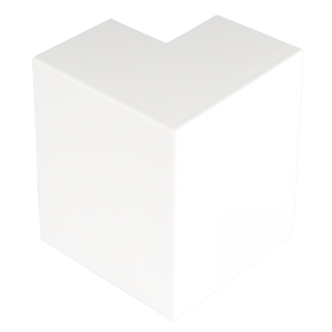 100 mm x 50 mm Aluminium Campus Trunking PVCu Clip On External Angle White