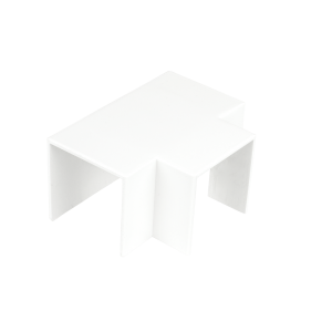 50 mm x 50 mm Maxi Trunking Moulded Clip On Flat Tee White