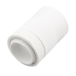 20 mm Male Adaptor with Lockring White
