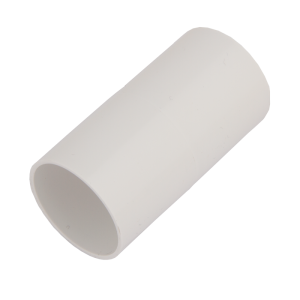 32 mm PVCu Conduit Straight Coupler White - Image 1