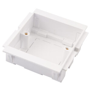 1 Gang 44 mm PVCu Surface Box Square Corners 20 mm KO White