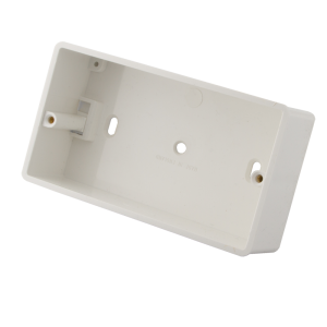 2 Gang 35 mm Surface Box with Oval Knockouts