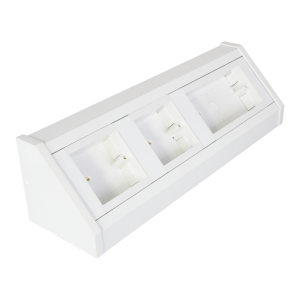 1 + 1 + 2 Gang Aluminium Bench Trunking Unit White