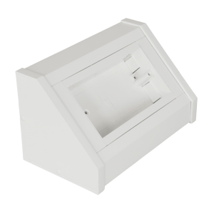 2 Gang Aluminium Bench Trunking Unit White