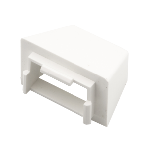 10 mm x 16 mm Mini Trunking Surface Box Adaptor White - Image 1