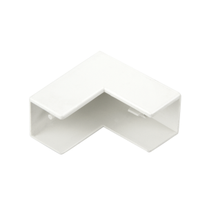 16 mm x 16 mm Mini Trunking External Bend White - Image 1