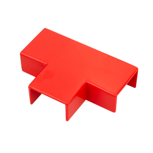 25 mm x 16 mm Mini Trunking Equal Tee Red - Image 1