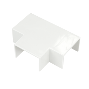 38 mm x 25 mm Mini Trunking Equal Tee White - Image 1