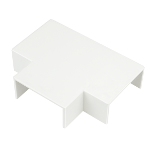 50 mm x 25 mm Mini Trunking Equal Tee White - Image 1