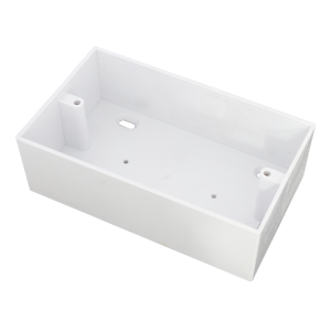 1 Gang 44 mm Deep PVCu Moulded Surface Pattress Back Box complete 