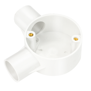 25 mm PVCu Conduit Angle Box White - Image 1