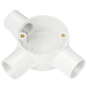 25 mm PVCu Conduit Tee Box White - Image 1