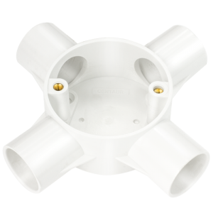 25 mm PVCu Conduit 4 Way Box White - Centaur