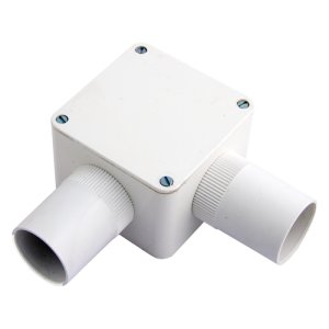 32 mm PVCu Conduit Angle Box White