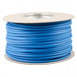 4 mm PVC Blue Neutral Sleeving (100m Reel)