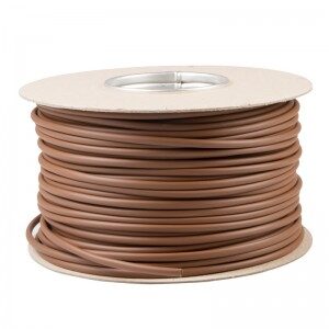 4 mm PVC Brown Live Sleeving (100m Reel)