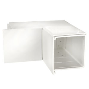 100 mm x 100 mm Maxi Trunking Fabricated Internal Angle White