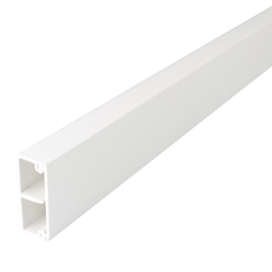 38 mm x 16 mm Twin Compartment PVCu Mini Trunking White (3m Length)