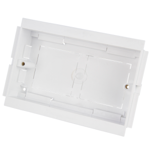 2 Gang 32 mm Deep Maxi Trunking Outlet Box White