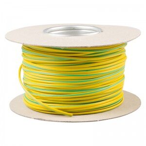 3 mm PVC Green / Yellow Earth Sleeving (100m Reel)