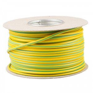 4 mm PVC Green / Yellow Earth Sleeving (100m Reel)