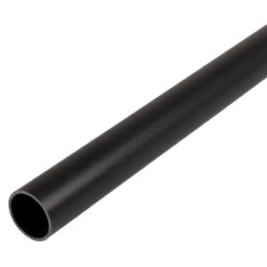 25 mm PVCu Round Conduit Light Gauge Black (3m Length)