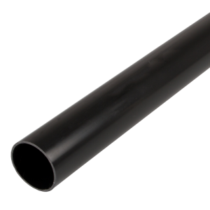 32 mm PVCu Round Conduit Light Gauge Black (3m Length) - Image 1