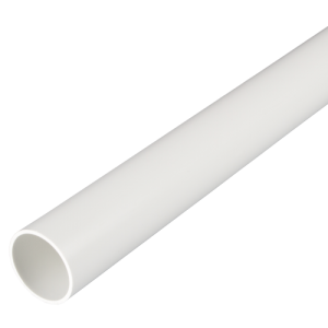 32 mm PVCu Round Conduit Light Gauge White (3m Length)