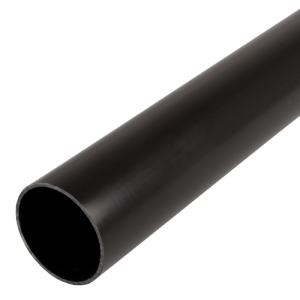 50 mm PVCu Round Conduit Light Gauge Black (3m Length) - Image 1