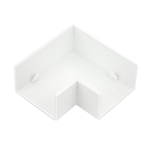 38 mm x 25 mm Mini Trunking Flat Bend White - Image 1
