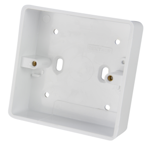 1 Gang 32 mm PVCu Surface Box Round Corners 20 mm KO White