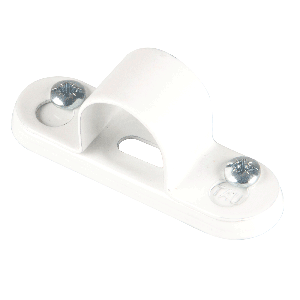 20 mm Steel Conduit Spacer Bar Saddle White - Image 1