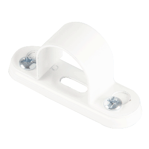 25 mm Steel Conduit Spacer Bar Saddle White