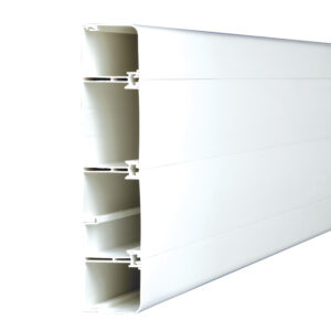 280 mm x 60 mm 4 Comp Square Dado Trunking White (3m Length)