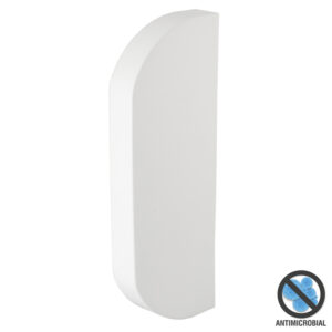 Antimicrobial Radius Dado Trunking End Cap White for ACD 3 (Pack of 2)
