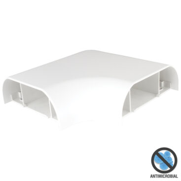 Antimicrobial Radius Dado Trunking Flat Angle White for ACD 3 - Centaur